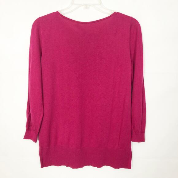 Ann Taylor Loft  Silk Blend Crochet Pullover Sweater Size Small 3/4 Sleeve - Picture 3 of 7